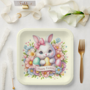 Cute Easter Bunny Papieren Bordje