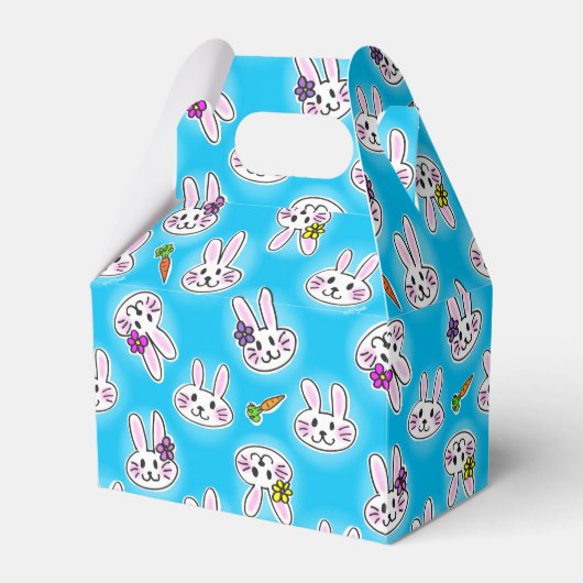 Cute Easter Bunny Pattern Bedankdoosjes (Voorkant Zijde)