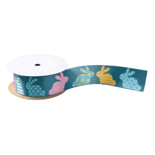 Cute Easter Bunny Pattern Blue Lint