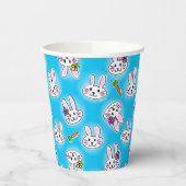 Cute Easter Bunny Pattern Cup Papieren Bekers (Links)