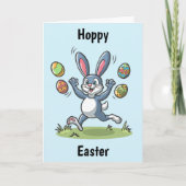 Cute Easter Bunny Rabbit Kaart (Voorkant)
