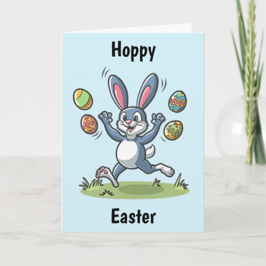 Cute Easter Bunny Rabbit Kaart (Voorkant)
