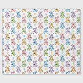 Cute Easter Bunny Rabbit Pattern | FEESTDAGEN Cadeaupapier (Vlak)
