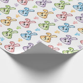 Cute Easter Bunny Rabbit Pattern | FEESTDAGEN Cadeaupapier (Hoek)