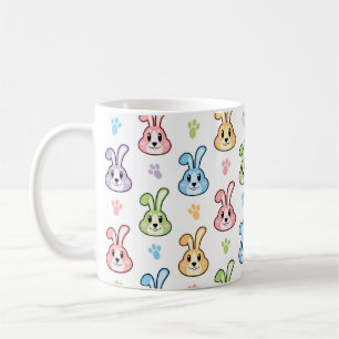 Cute Easter Bunny Rabbit Pattern   FEESTDAGEN Koffiemok