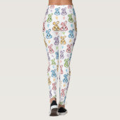 Cute Easter Bunny Rabbit Pattern | FEESTDAGEN Leggings (Achterkant)