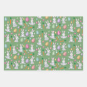 Cute Easter Bunny Rabbit Pattern Inpakpapier Vel (Voorkant 3)