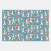 Cute Easter Bunny Rabbit Pattern Inpakpapier Vel (Voorkant)