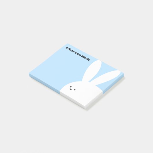 Cute Easter Bunny Rabbit Post-it® Notes (Schuin)