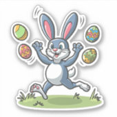 Cute Easter Bunny Rabbit Sticker (Voorkant)