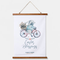 Cute Easter Bunny Riding a Bike