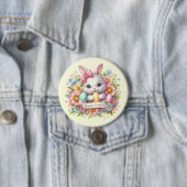 Cute Easter Bunny Ronde Button 7,6 Cm (In situ)