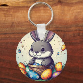 Cute Easter Bunny Sleutelhanger (Achterkant)