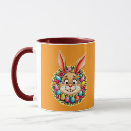 Cute Easter Bunny – Spring Flowers caneca Mok