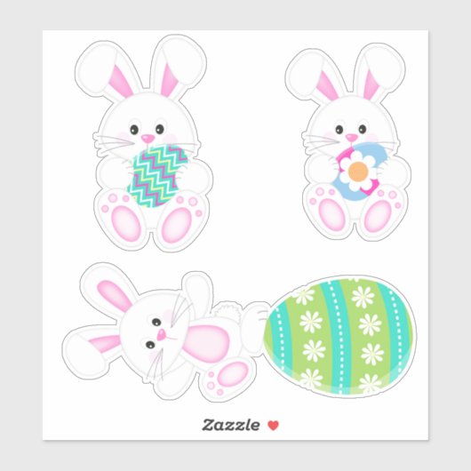 Cute Easter Bunny Sticker (Vel)