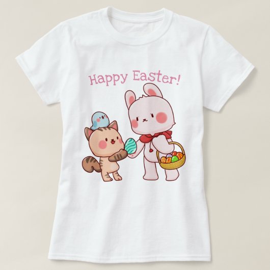 Cute Easter Bunny T-shirt (Design voorkant)