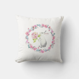 Cute Easter Bunny Throw Pillow Kussen