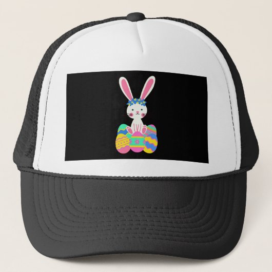 Cute Easter Bunny Trucker Pet (Voorkant)