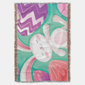 Cute Easter Bunny-Waterverf | Throw Blanket Deken (Voorkant Verticaal)