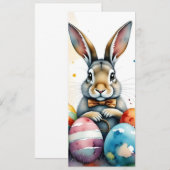 Cute Easter Bunny with Colorful Painted Eggs (Voorkant / Achterkant)