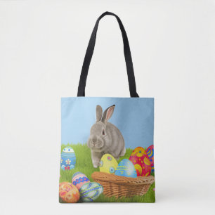 Cute Easter Bunnyfor voor een positieve stemming Draagtas