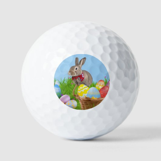 Cute Easter Bunnyfor voor een positieve stemming Golfballen (Voorkant)