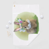 Cute Easter Bunnyfor voor een positieve stemming Golfhanddoek (Insitu)