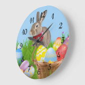 Cute Easter Bunnyfor voor een positieve stemming Grote Klok (Hoek)