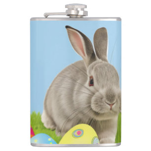 Cute Easter Bunnyfor voor een positieve stemming Heupfles