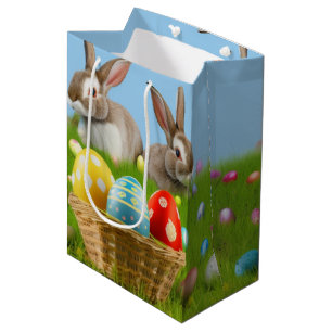 Cute Easter Bunnyfor voor een positieve stemming Medium Cadeauzakje