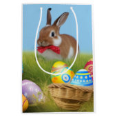 Cute Easter Bunnyfor voor een positieve stemming Medium Cadeauzakje (Voorkant)