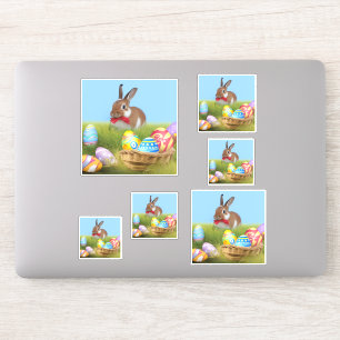 Cute Easter Bunnyfor voor een positieve stemming Sticker