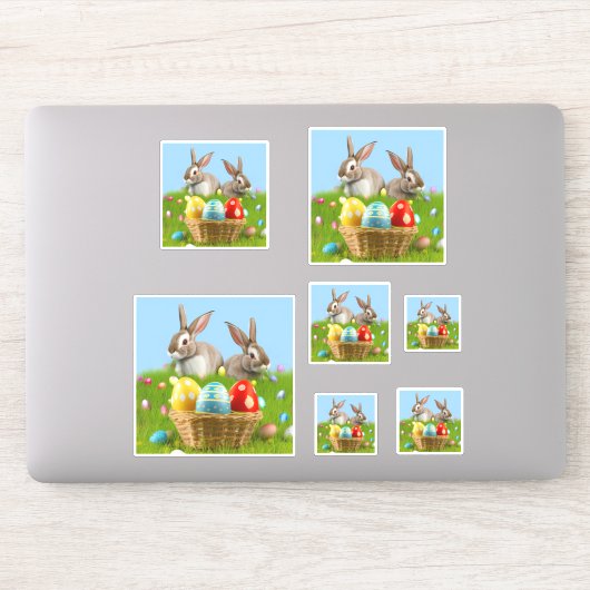 Cute Easter Bunnyfor voor een positieve stemming Sticker (Computer)