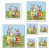 Cute Easter Bunnyfor voor een positieve stemming Sticker (Voorkant)
