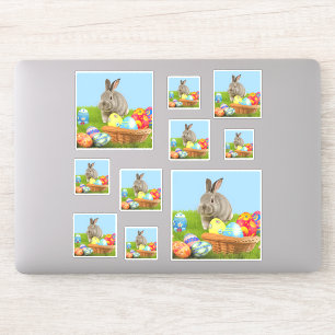 Cute Easter Bunnyfor voor een positieve stemming Sticker