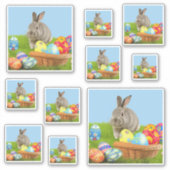 Cute Easter Bunnyfor voor een positieve stemming Sticker (Voorkant)