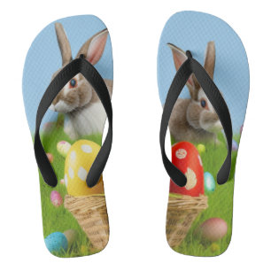Cute Easter Bunnyfor voor een positieve stemming Teenslippers