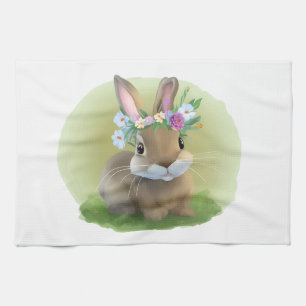 Cute Easter Bunnyfor voor een positieve stemming Theedoek