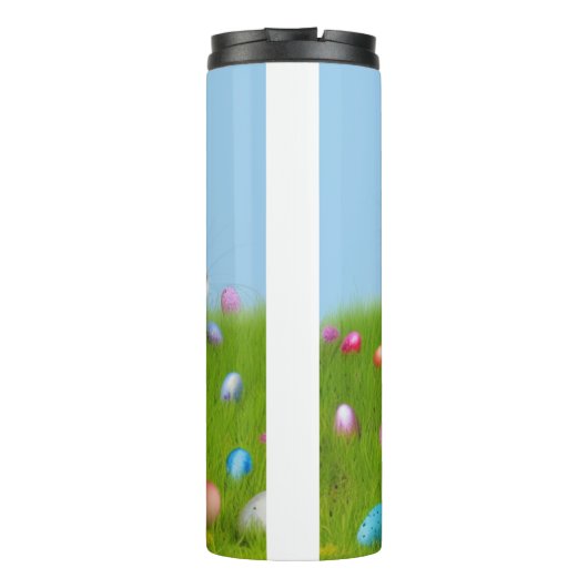 Cute Easter Bunnyfor voor een positieve stemming Thermosbeker (Achterkant)