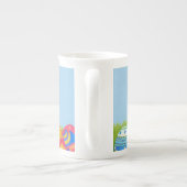 Cute Easter Bunnyon voor een positieve stemming in Porselein Kop (Achterkant)