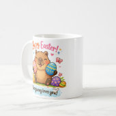 Cute Easter Capybara Eggs  Koffiemok (Voorkant links)