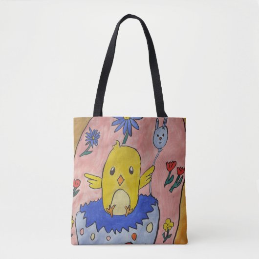 Cute Easter Chick Canvas tas (Voorkant)
