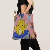 Cute Easter Chick Canvas tas (Dichtbij)