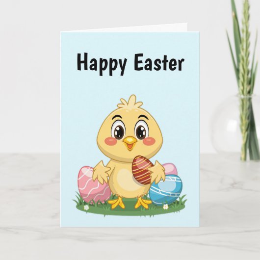 Cute Easter Chick Kaart (Voorkant)