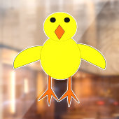Cute Easter Chick Raamsticker (Vel 2)