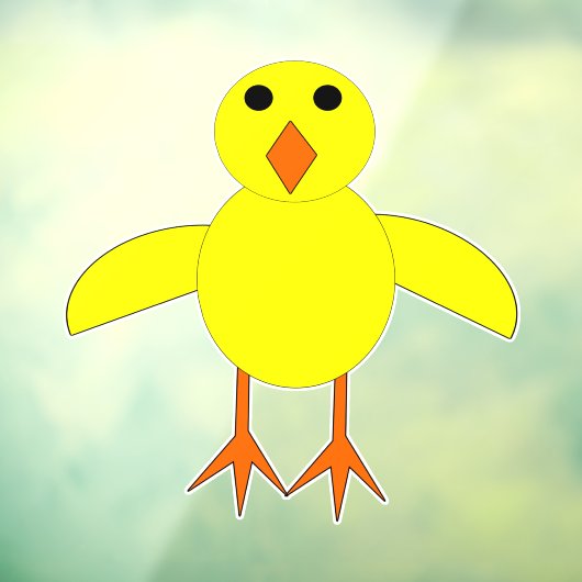 Cute Easter Chick Raamsticker (Vel 3)