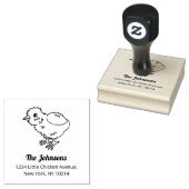 Cute Easter Chick Rubberstempel (Gestempeld)