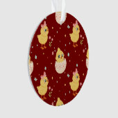 Cute Easter Chick with Pink Bow Seamless Pattern  (devant)