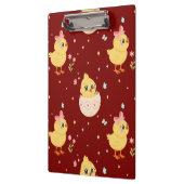 Cute Easter Chick with Pink Bow Seamless Pattern  Klembord (Links)