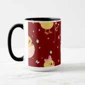 Cute Easter Chick with Pink Bow Seamless Pattern  Mok (Links)